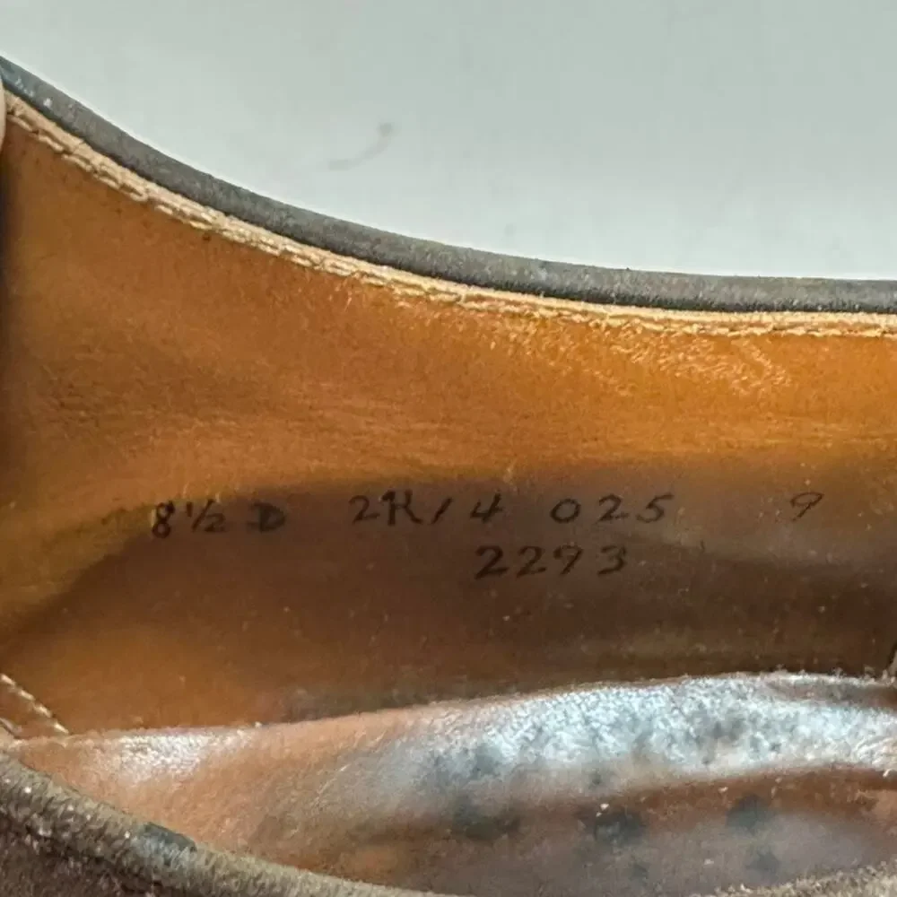FULLY RESOLED Alden x Brooks Brothers 2293 Brown Suede Cap Toe Derby USA 8.5 D